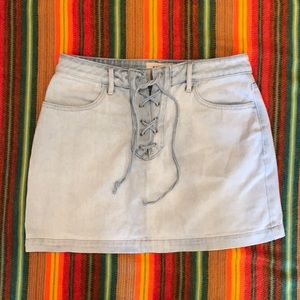 PacSun Lightwash Denim Mini-skirt